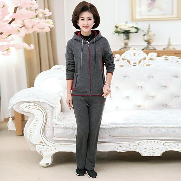 spring autumn woman casual thicken tracksuit gray red hooded jacket and pant suit 2 pieces trouser set women daily leisure wear1, White
spring autumn woman casual thicken tracksuit gray red hooded jacket and pant suit 2 pieces trouser set women daily leisure wear1, White