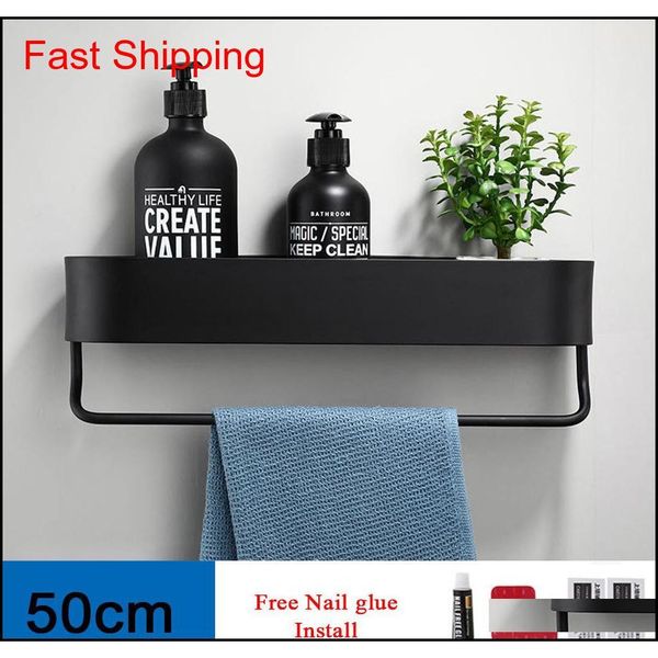 black bathroom shelf 30-50cm lenght kitchen wall shelves shower basket storage rack towel bar robe hooks bathroom acc qyljpy yh_pack
black bathroom shelf 30-50cm lenght kitchen wall shelves shower basket storage rack towel bar robe hooks bathroom acc qyljpy yh_pack