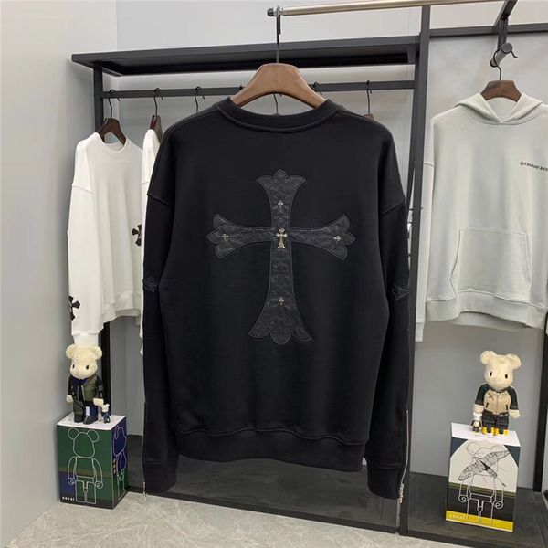 ins chaohuochao autumn winter ch cro heart sleeve zipper cross embroidery horseshoe men's and women's casual sweater, Black;brown
ins chaohuochao autumn winter ch cro heart sleeve zipper cross embroidery horseshoe men's and women's casual sweater, Black;brown