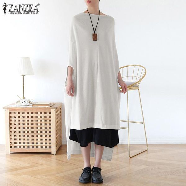 stylish split hem blouse zanzea women summer short sleeve long shirt casual loose solid asymmetric blusas kaftan vestidos robe, White
stylish split hem blouse zanzea women summer short sleeve long shirt casual loose solid asymmetric blusas kaftan vestidos robe, White