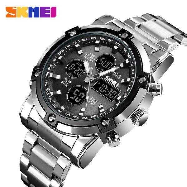 skmei brand men digital watches fashion countdown chronograph sport wristwatch waterproof luxury luminous electronic watch clock 201125, Slivery;brown
skmei brand men digital watches fashion countdown chronograph sport wristwatch waterproof luxury luminous electronic watch clock 201125, Slivery;brown