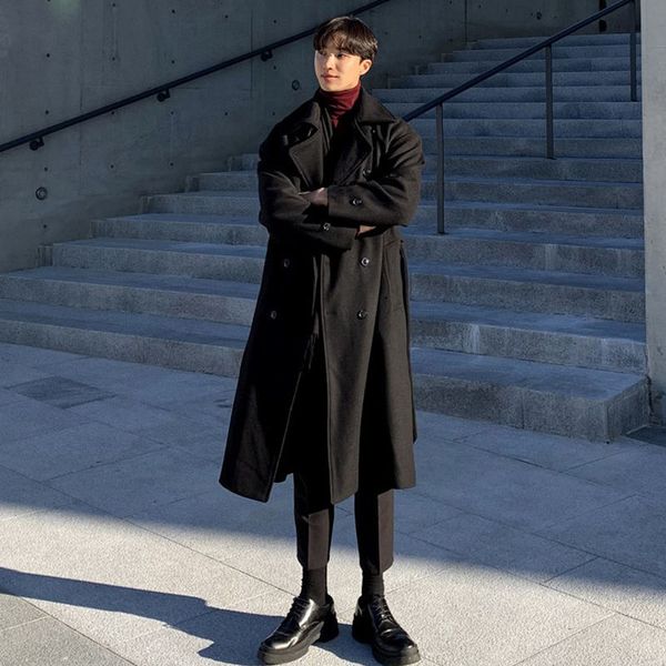 2021 men's wool spring new man's winter long double coat breasted beautiful gentle youth leisure rv40, Black
2021 men's wool spring new man's winter long double coat breasted beautiful gentle youth leisure rv40, Black