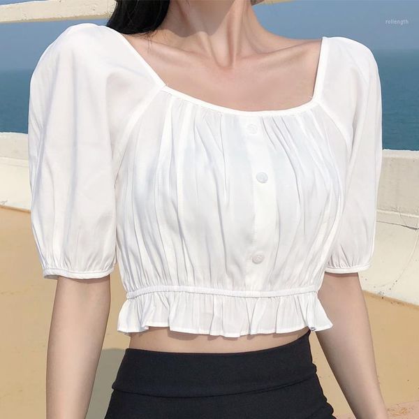 white cropped shirt summer sweet square collar blouses women short puff sleeve crop for girls dx31711
white cropped shirt summer sweet square collar blouses women short puff sleeve crop for girls dx31711