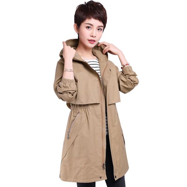 women's trench coats large size women hooded windbreaker spring autumn slim long-sleeve fashion casual loose embroidery motif coat, Tan;black
women's trench coats large size women hooded windbreaker spring autumn slim long-sleeve fashion casual loose embroidery motif coat, Tan;black