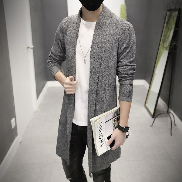 2020 spring new korean version of the long men's noble sweater cardigan teen students handsome knit shirt male, Black;brown
2020 spring new korean version of the long men's noble sweater cardigan teen students handsome knit shirt male, Black;brown
