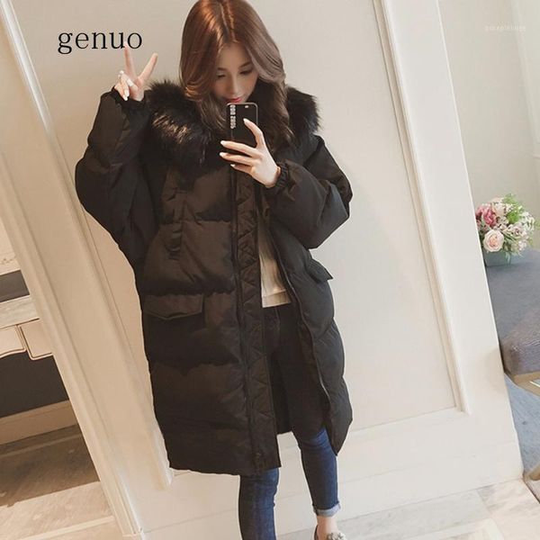 cotton padded jacket female winter bread down jackets korean long parkas warm loose bf cotton coat outwear1, Black
cotton padded jacket female winter bread down jackets korean long parkas warm loose bf cotton coat outwear1, Black