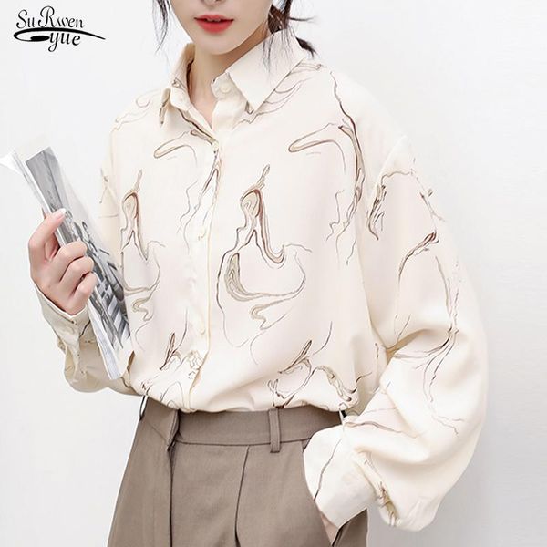 autumn chiffon shirt women's print 2021 casual loose puff sleeve women blouse plus size cardigan female blusas mujer 11459, White
autumn chiffon shirt women's print 2021 casual loose puff sleeve women blouse plus size cardigan female blusas mujer 11459, White