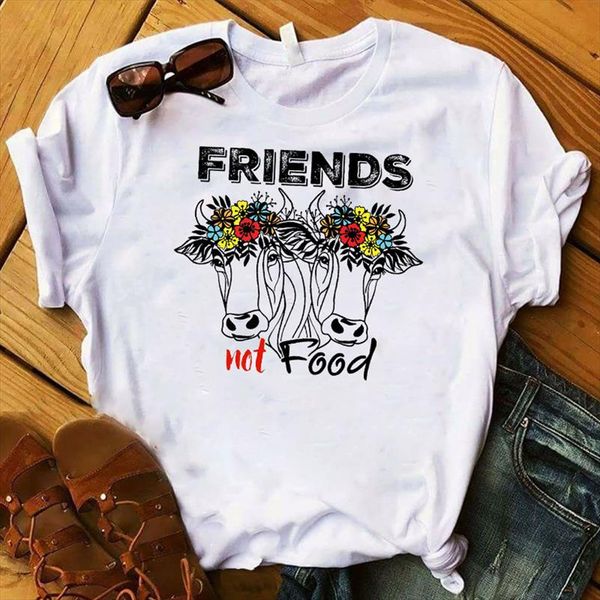 women lady t shirt friends not food bull printed tshirt ladies short sleeve tee shirt women female clothes graphic t shirt, White
women lady t shirt friends not food bull printed tshirt ladies short sleeve tee shirt women female clothes graphic t shirt, White