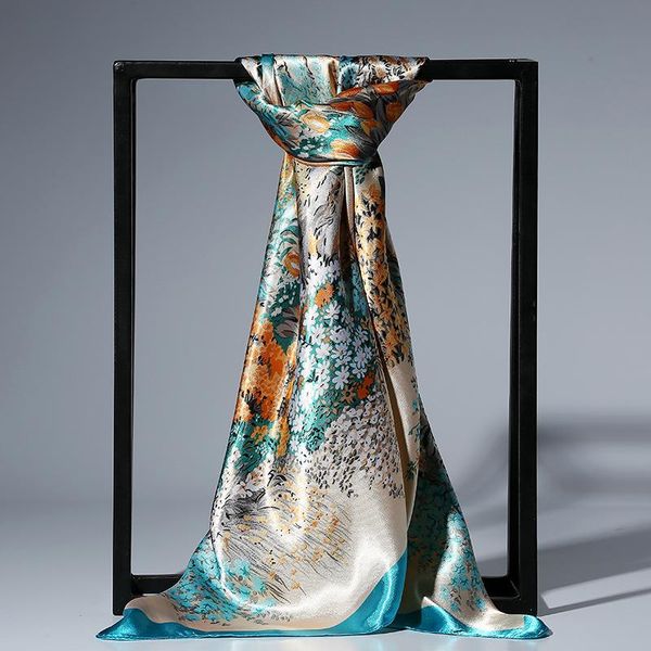 scarves fashion kerchief silky satin neck scarf women print hijab scarfs female 90*90cm square shawls and wraps for lady, Blue;gray
scarves fashion kerchief silky satin neck scarf women print hijab scarfs female 90*90cm square shawls and wraps for lady, Blue;gray