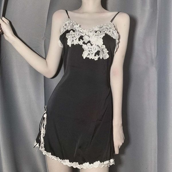 women's sleepwear erotic sleepshirts nightgown lingerie lace night dress nightie satin homewear silk nightwear, Black;red
women's sleepwear erotic sleepshirts nightgown lingerie lace night dress nightie satin homewear silk nightwear, Black;red