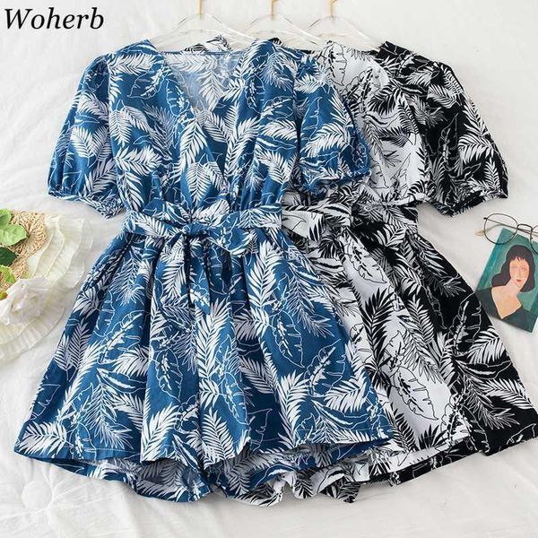 woherb fashion rompers womens jumpsuit leaves print bodysuit summer clothing beach style bandage wild leg short pants playsuit1, Black;white
woherb fashion rompers womens jumpsuit leaves print bodysuit summer clothing beach style bandage wild leg short pants playsuit1, Black;white