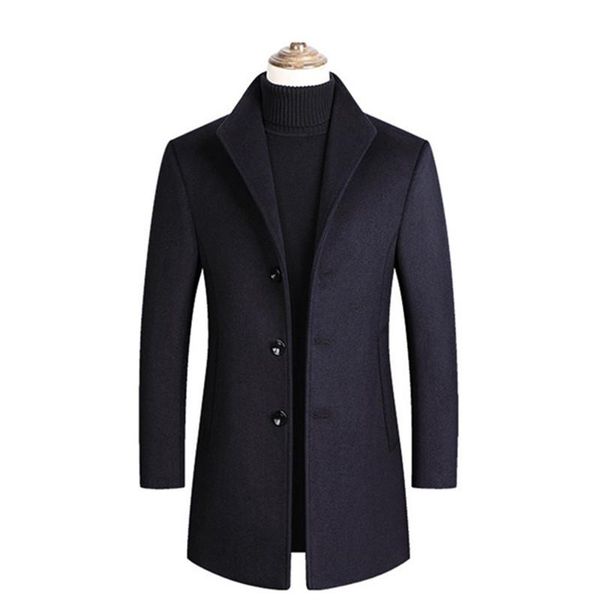men wool blends coats winter 2021 england style solid color men's wool jacket luxurious brand clothing, Black
men wool blends coats winter 2021 england style solid color men's wool jacket luxurious brand clothing, Black