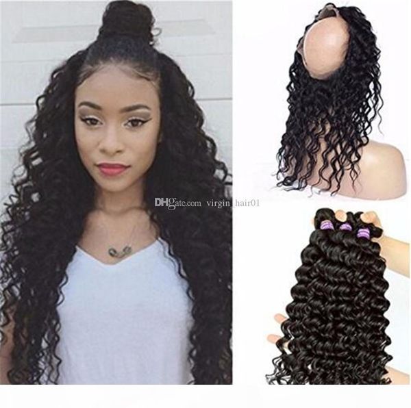 3 bundles deep curly human virgin hair with 360 lace frontal deep wave 360 lace frontal with bundles pre plucked 360 baby hair, Black;brown
3 bundles deep curly human virgin hair with 360 lace frontal deep wave 360 lace frontal with bundles pre plucked 360 baby hair, Black;brown