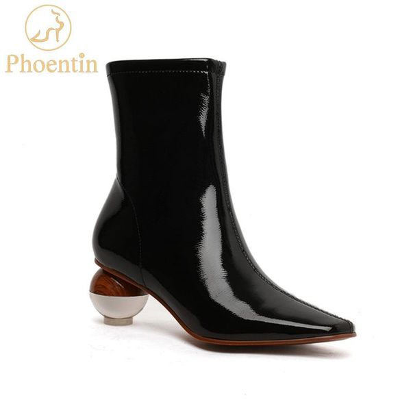 boots phoentin 2021 arrival ankle women patent leather ball heels side zipper clusure booties plus size 34~43 ft718, Black
boots phoentin 2021 arrival ankle women patent leather ball heels side zipper clusure booties plus size 34~43 ft718, Black