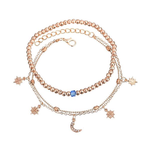 3pcs set multilayer bohemian stars moon anklets for women vintage summer beach female charm barefoot sandal leg chain jewelry h bbyeok, Red;blue 
3pcs set multilayer bohemian stars moon anklets for women vintage summer beach female charm barefoot sandal leg chain jewelry h bbyeok, Red;blue