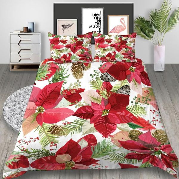 beautiful flowers 3d printed bedding set duvet covers pillowcases comforter bedding set bedclothes bed linen1