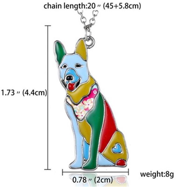 pendant necklaces creative animal painting oil sticker necklace personality fashion sweater chain, Silver
pendant necklaces creative animal painting oil sticker necklace personality fashion sweater chain, Silver
