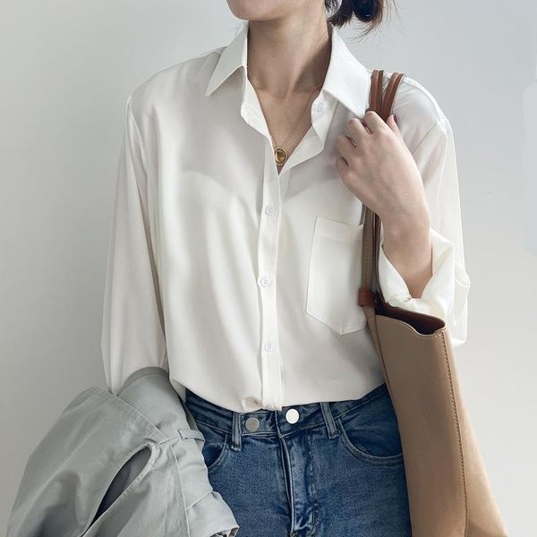 women's blouses & shirts apring autumn solid color loose blouse shirt women batwing long sleeve casual tunic female office turn down co, White
women's blouses & shirts apring autumn solid color loose blouse shirt women batwing long sleeve casual tunic female office turn down co, White