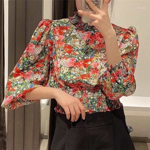 stylish floral print draped crop blouses fashion long sleeve elastic design female shirts blusas streetwear women's chic 1, White
stylish floral print draped crop blouses fashion long sleeve elastic design female shirts blusas streetwear women's chic 1, White