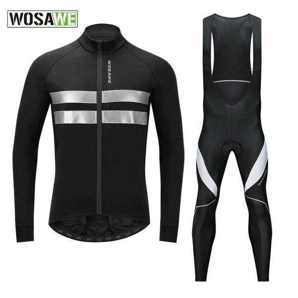 racing sets wosawe winter reflective cycling jersey set 2021 long sleeve bike bib pants thermal warm windproof mtb clothing, Black;blue
racing sets wosawe winter reflective cycling jersey set 2021 long sleeve bike bib pants thermal warm windproof mtb clothing, Black;blue