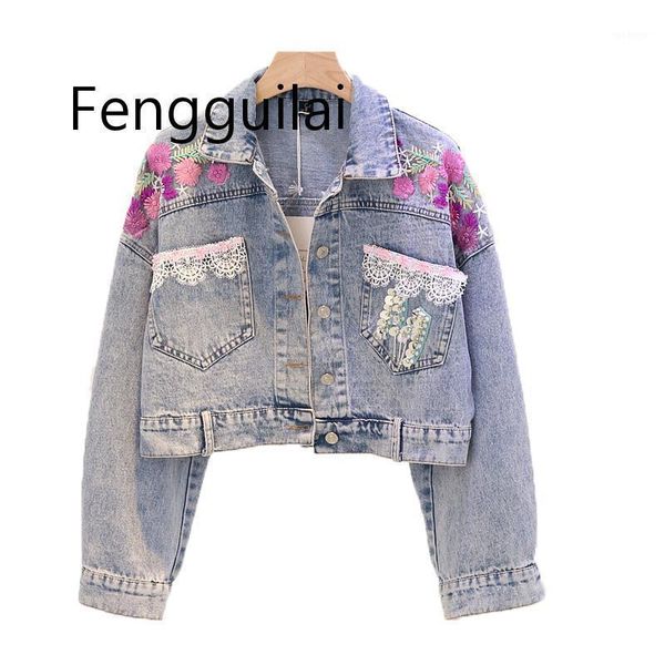 floral embroidered denim jacket women lace sequined spliced basic jacket for women direct selling sleeved coats1, Black;brown
floral embroidered denim jacket women lace sequined spliced basic jacket for women direct selling sleeved coats1, Black;brown