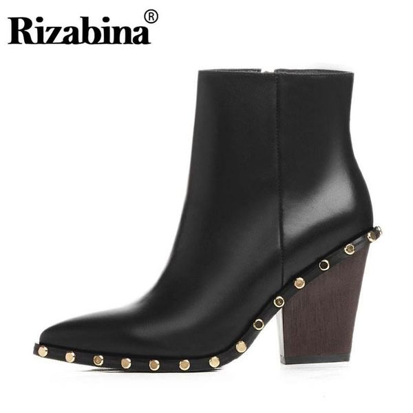 boots rizabina real leather women retro winter ankle pointed toe zipper comfort office shoes woman size 34-40, Black
boots rizabina real leather women retro winter ankle pointed toe zipper comfort office shoes woman size 34-40, Black