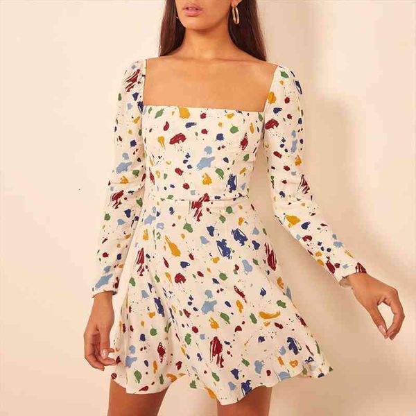 dress woman spring summer painted print vintage dress square neck long sleeve fit and flare mini dresses for women clothes, Black;gray
dress woman spring summer painted print vintage dress square neck long sleeve fit and flare mini dresses for women clothes, Black;gray