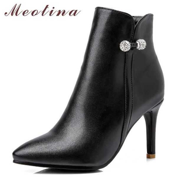 meotina autumn ankle boots women boots crystal thin heel short zipper extreme high heel shoes female winter big size 33-46, Black
meotina autumn ankle boots women boots crystal thin heel short zipper extreme high heel shoes female winter big size 33-46, Black
