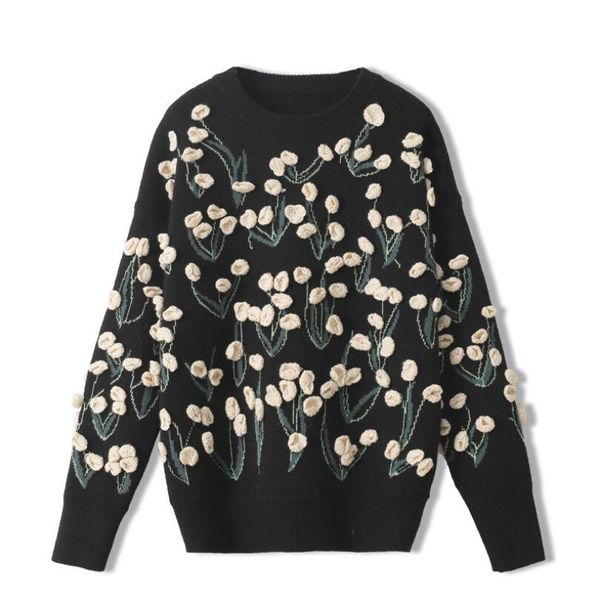 rough autumn female sweater 2021 new hand crocet 3d floral pullover three-dimensional flower embroidered sweet s p2057 2nm4, White;black
rough autumn female sweater 2021 new hand crocet 3d floral pullover three-dimensional flower embroidered sweet s p2057 2nm4, White;black