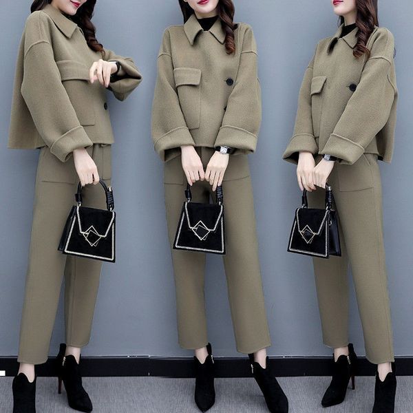 winter 2021 new wool piece women's only clothes breasted coat + soft fashion pants 2 joint y480 dath, Gray
winter 2021 new wool piece women's only clothes breasted coat + soft fashion pants 2 joint y480 dath, Gray