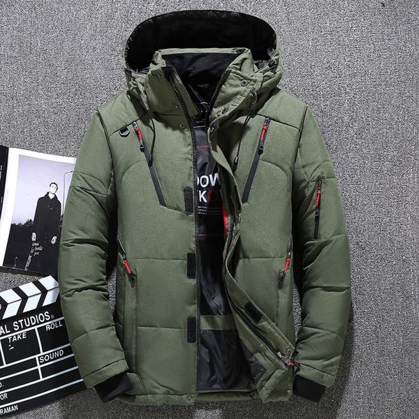 winter new men's brand hooded solid color all-match casual warm white duck down jacket men, Black
winter new men's brand hooded solid color all-match casual warm white duck down jacket men, Black