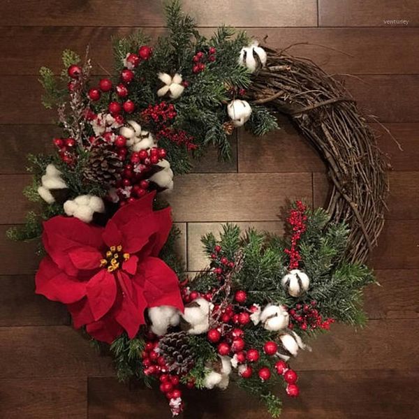 decorative flowers & wreaths american christmas garland door hanging pine cotton rattan wreath wall decoration wedding arrangement1
decorative flowers & wreaths american christmas garland door hanging pine cotton rattan wreath wall decoration wedding arrangement1