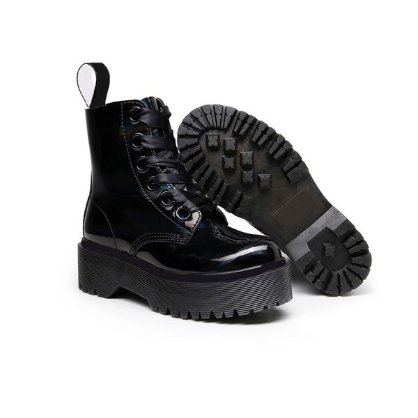 new women martin boots real leather round toe lace-up designer doc martin ankle booties platform sole size 35-41, Black
new women martin boots real leather round toe lace-up designer doc martin ankle booties platform sole size 35-41, Black