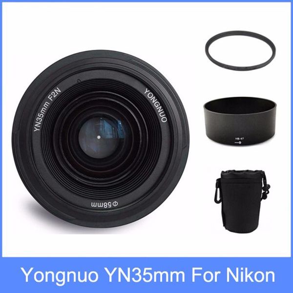 yongnuo yn35mm f2 lens wide-angle large aperture fixed auto focus lens + 58mm uv filter +lens bag + hood for nikon
yongnuo yn35mm f2 lens wide-angle large aperture fixed auto focus lens + 58mm uv filter +lens bag + hood for nikon