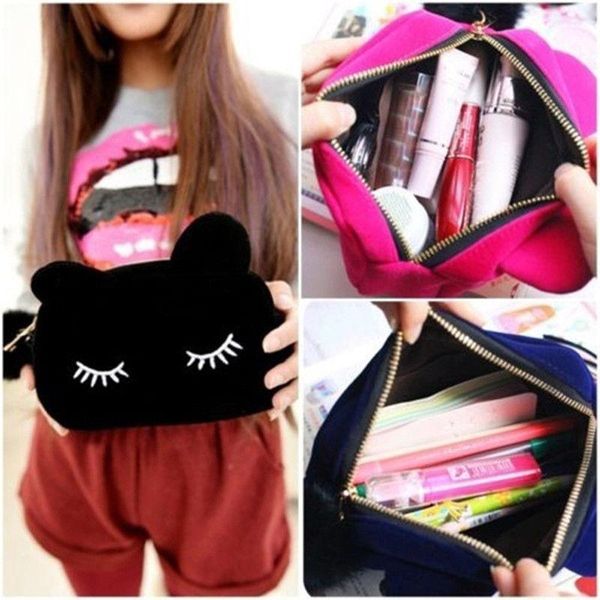 cute small women travel cosmetic makeup bag case organizer zipper holder handbag travel toiletry cat style
cute small women travel cosmetic makeup bag case organizer zipper holder handbag travel toiletry cat style