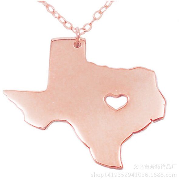 popular in europe and the united states, texas stainless steel map necklace q1209, Bronze;silver
popular in europe and the united states, texas stainless steel map necklace q1209, Bronze;silver