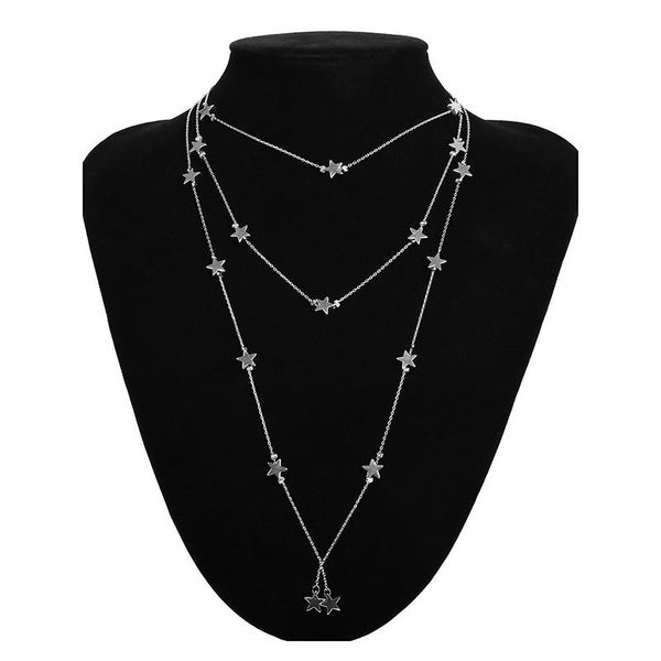 trendy charm choker necklace jewelry star shape collar choker pendant necklace for women multilayer necklaces jewelry gifts, Silver
trendy charm choker necklace jewelry star shape collar choker pendant necklace for women multilayer necklaces jewelry gifts, Silver