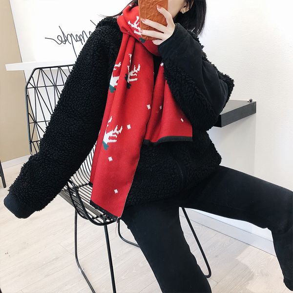 2021 winter scarf women's new cashmere scarf men and women's brand version of warm fawn bib christmas elk scarf klwe, Blue;gray
2021 winter scarf women's new cashmere scarf men and women's brand version of warm fawn bib christmas elk scarf klwe, Blue;gray