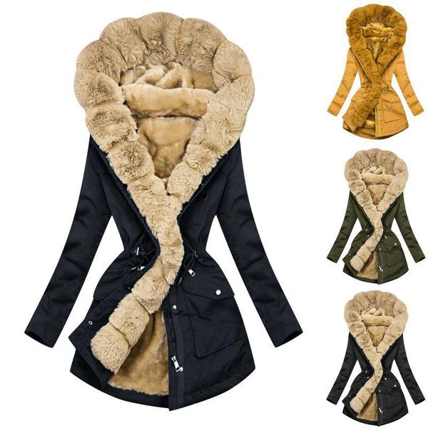 2021 faux fur coat winter jacket women long parka faux fur collar hood thick warm outwear liner streetwear 1, Black;brown
2021 faux fur coat winter jacket women long parka faux fur collar hood thick warm outwear liner streetwear 1, Black;brown
