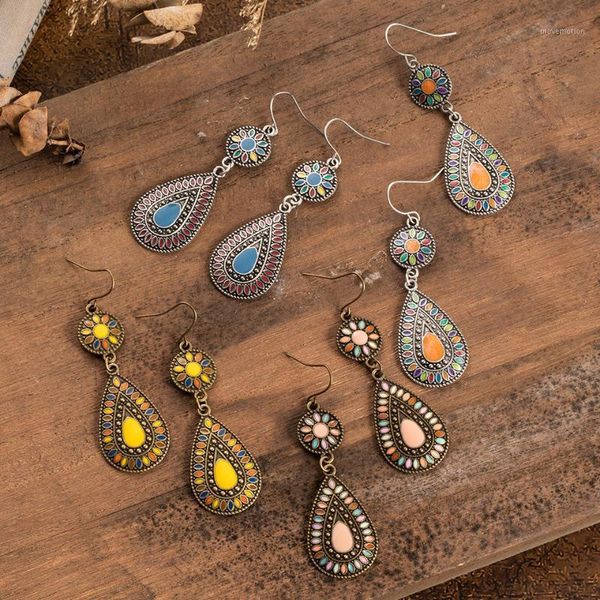 charm bohemia water droplets women's earrings vintage fashion colorful oil painting dangle earrings for women jewellery1, Silver
charm bohemia water droplets women's earrings vintage fashion colorful oil painting dangle earrings for women jewellery1, Silver