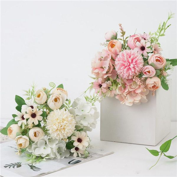 decorative flowers & wreaths silk rose artificial flower bouquet for wdding home decoration 7 branch hydrangea fake table
decorative flowers & wreaths silk rose artificial flower bouquet for wdding home decoration 7 branch hydrangea fake table