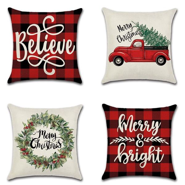 cushion/decorative pillow christmas cushion cover xmas red black plaid floral truck printed throw pillows for sofa home decorations funda co
cushion/decorative pillow christmas cushion cover xmas red black plaid floral truck printed throw pillows for sofa home decorations funda co