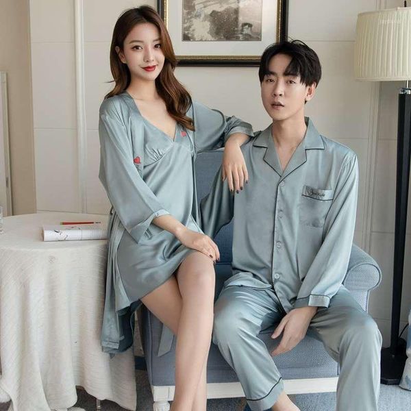 autumn men pajamas set ice silk long sleeve v neck couple lovers pajamas 2pcs plus size -3xl leisure loose home pyjamas wedding1, Black;brown
autumn men pajamas set ice silk long sleeve v neck couple lovers pajamas 2pcs plus size -3xl leisure loose home pyjamas wedding1, Black;brown