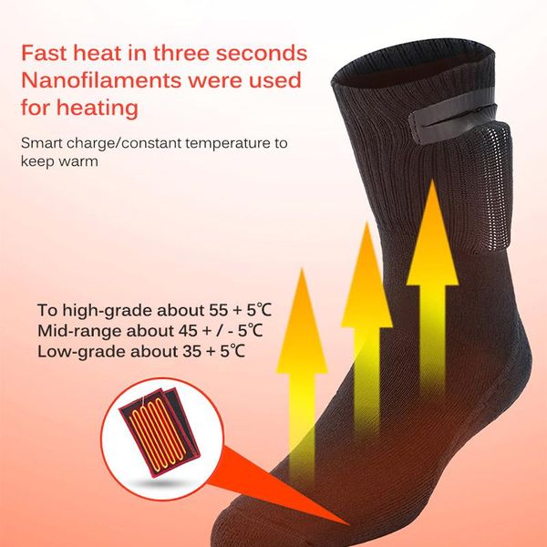 sports socks 3.7v 3adjustable warmer electric heated rechargeable battery for women men winter outdoor skiing cycling sport heate, Black
sports socks 3.7v 3adjustable warmer electric heated rechargeable battery for women men winter outdoor skiing cycling sport heate, Black