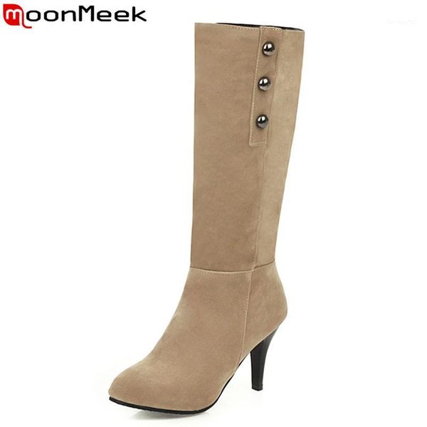 boots moonmeek 2021 winter keep warm women stiletto high heels round toe 4 colors mid calf big size 33-431, Black
boots moonmeek 2021 winter keep warm women stiletto high heels round toe 4 colors mid calf big size 33-431, Black