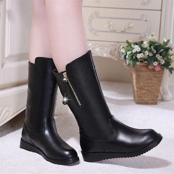 boots 2021 mid-tube women's winter products fashion round head riding casual plus velvet warm snow women, Black
boots 2021 mid-tube women's winter products fashion round head riding casual plus velvet warm snow women, Black