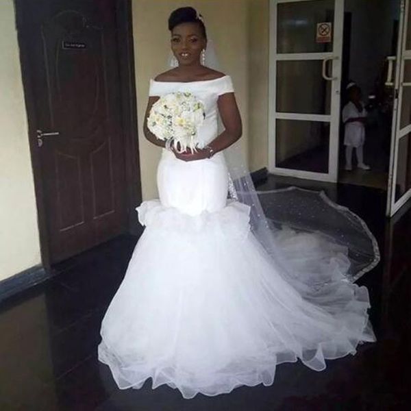 2021 new african neck-neck lace mermaid gowns sheer sleeves apply tulle bills more size wedding dresses 3q83, White
2021 new african neck-neck lace mermaid gowns sheer sleeves apply tulle bills more size wedding dresses 3q83, White