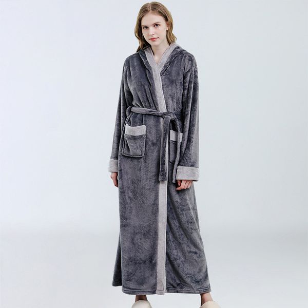 2021 new plus size women autumn winter flannel bathrobes vintage thicken sleepwear female v neck long sleeve hooded nightgown ladies fzko, Black;red
2021 new plus size women autumn winter flannel bathrobes vintage thicken sleepwear female v neck long sleeve hooded nightgown ladies fzko, Black;red