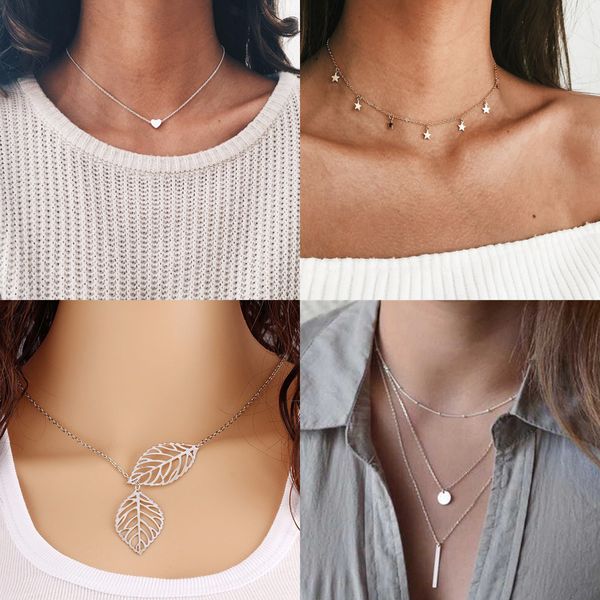 crystal heart star moon bar leaves choker necklace for women bohemian chocker necklace love necklace pendant on neck gifts, Silver
crystal heart star moon bar leaves choker necklace for women bohemian chocker necklace love necklace pendant on neck gifts, Silver