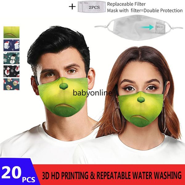 fashion 3d hd printing christmas element pattem party face mask adults reusable protective pm2.5 washable face masks with 2pcs filters
fashion 3d hd printing christmas element pattem party face mask adults reusable protective pm2.5 washable face masks with 2pcs filters